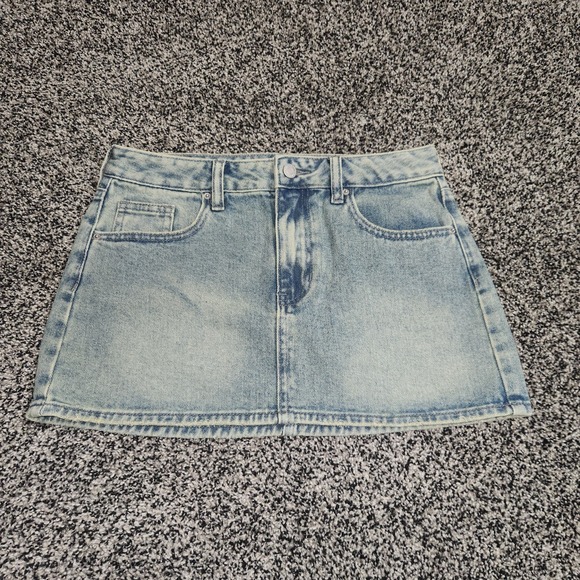 PacSun Pants - Pacsun Light Blue Denim Mini Skirt Micro Size 26 Y2k Preppy Chic Grunge Punk Emo